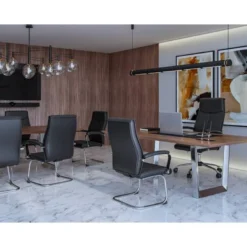 SILLA Q-CONNECT DIRECCION MODE NA SIMIL PIEL BASE METALICA ALT MAX 1210 ANC 630 PROF 650 MM RUEDAS PREMIUM COLOR NEGRO