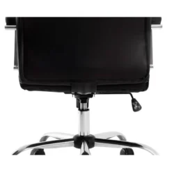 SILLA Q-CONNECT DIRECCION MODE NA SIMIL PIEL BASE METALICA ALT MAX 1210 ANC 630 PROF 650 MM RUEDAS PREMIUM COLOR NEGRO