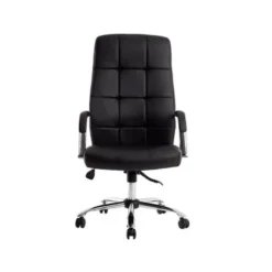 SILLA Q-CONNECT DIRECCION PIAV E SIMIL PIEL BASE METALICA ALT MAX 1250 ANC 610 PROF 700 MM RUEDAS PREMIUM COLOR NEGRO