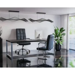 SILLA Q-CONNECT DIRECCION PIAV E SIMIL PIEL BASE METALICA ALT MAX 1250 ANC 610 PROF 700 MM RUEDAS PREMIUM COLOR NEGRO
