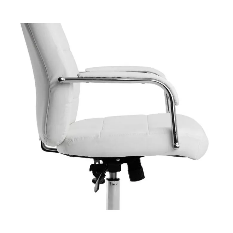 SILLA Q-CONNECT DIRECCION PIAV E SIMIL PIEL BASE METALICA ALT MAX 1250 ANC 610 PROF 700 MM RUEDAS PREMIUM COLOR BLANCO