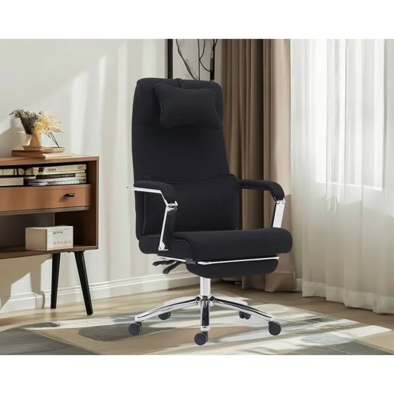 SILLA Q-CONNECT DIRECCION RAVENNA MALLA BASE METALICA ALT MAX 1300 ANC 670 PROF 730 MM RUEDAS PREMIUM COLOR NEGRO