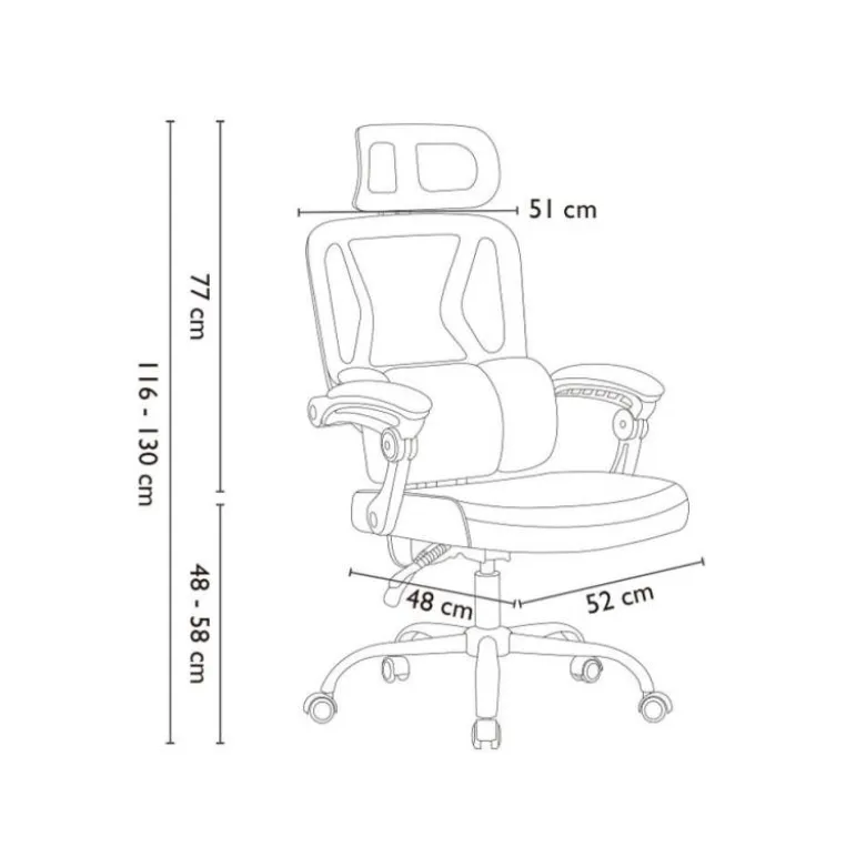 SILLA Q-CONNECT DIRECCION REGGIO MALLA ALT MAX 1300 MM ANC 520 MM PROF 480 MM RUEDAS PREMIUM COLOR GRIS BLANCO
