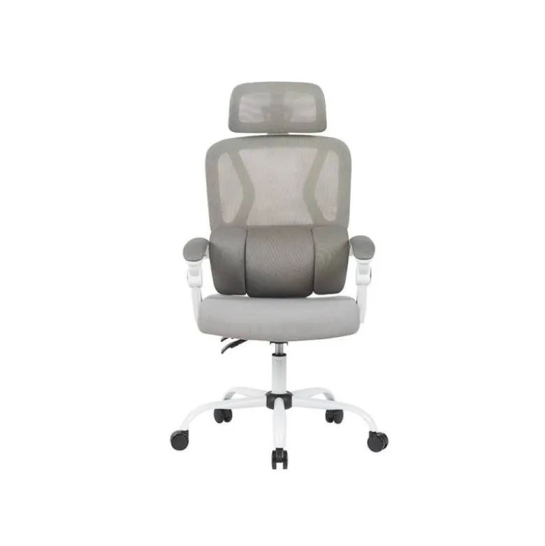 SILLA Q-CONNECT DIRECCION REGGIO MALLA ALT MAX 1300 MM ANC 520 MM PROF 480 MM RUEDAS PREMIUM COLOR GRIS BLANCO