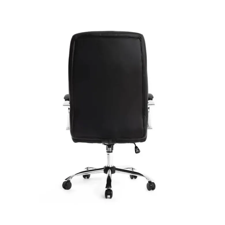SILLA Q-CONNECT DIRECCION VERO NA SIMIL PIEL BASE METALICA ALT MAX 1210 ANC 650 PROF 730 MM RUEDAS PREMIUM COLOR NEGRO