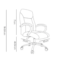 SILLA Q-CONNECT DIRECCION VERO NA SIMIL PIEL BASE METALICA ALT MAX 1210 ANC 650 PROF 730 MM RUEDAS PREMIUM COLOR MARRON