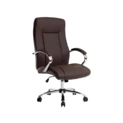 SILLA Q-CONNECT DIRECCION VERO NA SIMIL PIEL BASE METALICA ALT MAX 1210 ANC 650 PROF 730 MM RUEDAS PREMIUM COLOR MARRON