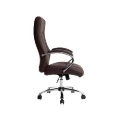 SILLA Q-CONNECT DIRECCION VERO NA SIMIL PIEL BASE METALICA ALT MAX 1210 ANC 650 PROF 730 MM RUEDAS PREMIUM COLOR MARRON