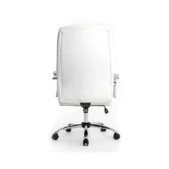 SILLA Q-CONNECT DIRECCION VERO NA SIMIL PIEL BASE METALICA ALT MAX 1210 ANC 650 PROF 730 MM RUEDAS PREMIUM COLOR BLANCO