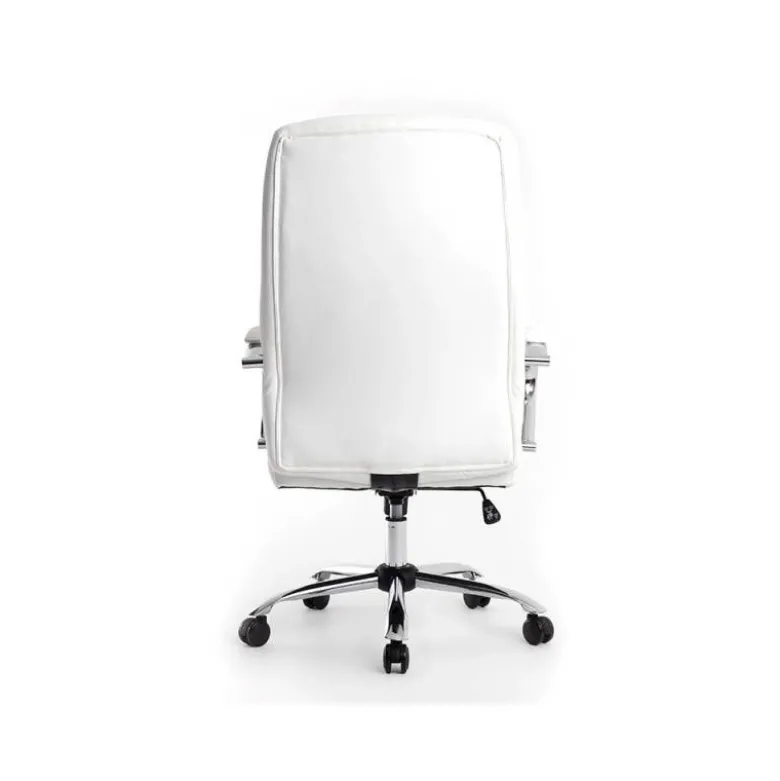 SILLA Q-CONNECT DIRECCION VERO NA SIMIL PIEL BASE METALICA ALT MAX 1210 ANC 650 PROF 730 MM RUEDAS PREMIUM COLOR BLANCO