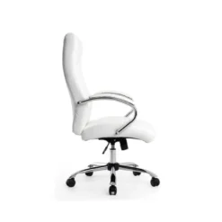 SILLA Q-CONNECT DIRECCION VERO NA SIMIL PIEL BASE METALICA ALT MAX 1210 ANC 650 PROF 730 MM RUEDAS PREMIUM COLOR BLANCO