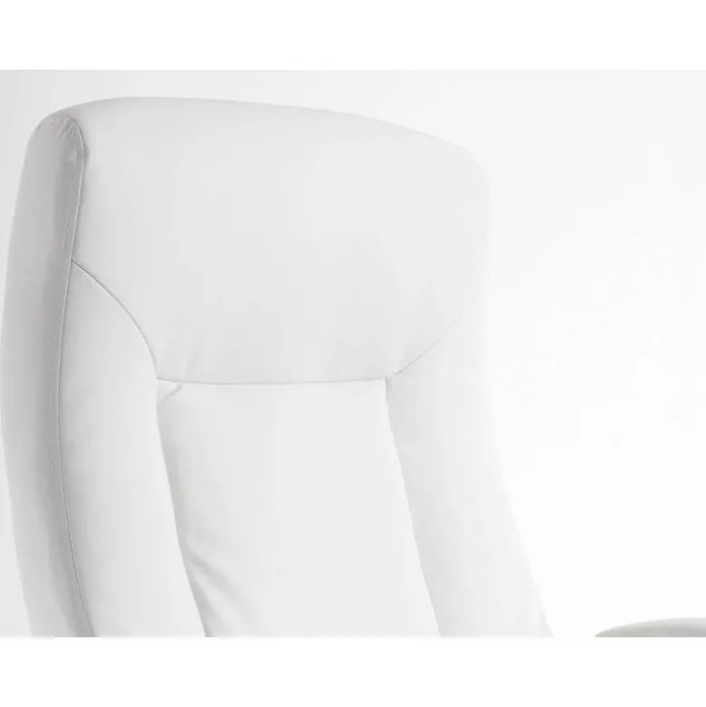 SILLA Q-CONNECT DIRECCION VERO NA SIMIL PIEL BASE METALICA ALT MAX 1210 ANC 650 PROF 730 MM RUEDAS PREMIUM COLOR BLANCO