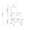 SILLA Q-CONNECT ERGONOMICA PAL ERMO MALLA BASE NYLON ALT MAX 1300 ANC 610 PROF 600 RUEDAS PREMIUM COLOR NEGRO