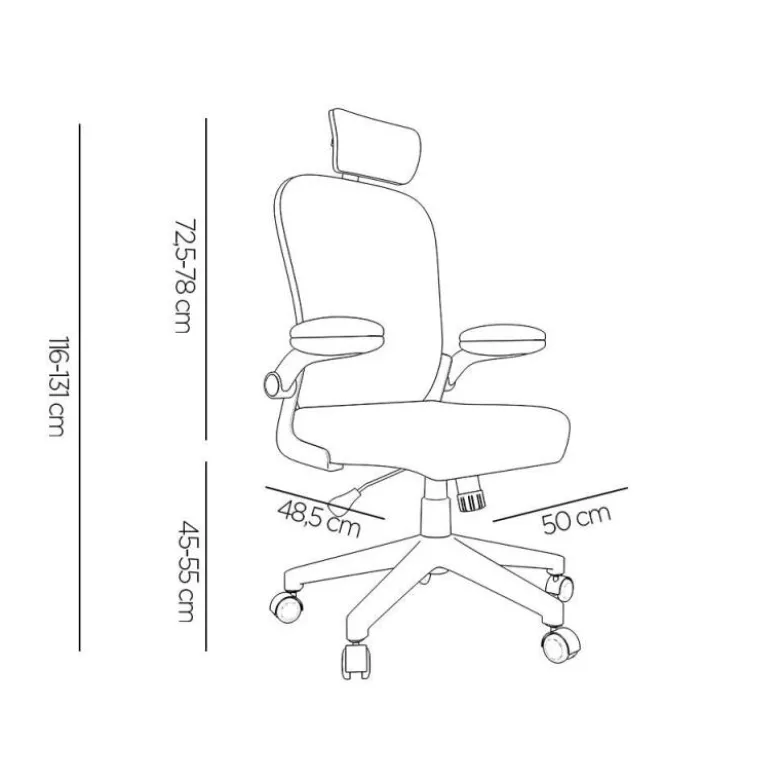 SILLA Q-CONNECT ERGONOMICA PAL ERMO MALLA BASE NYLON ALT MAX 1300 ANC 610 PROF 600 RUEDAS PREMIUM COLOR NEGRO