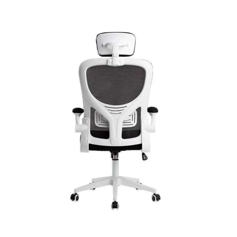 SILLA Q-CONNECT ERGONOMICA PAL ERMO MALLA BASE NYLON ALT MAX 1300 ANC 610 PROF 600 RUEDAS PREMIUM COLOR BLANCO NEGRO