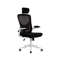 SILLA Q-CONNECT ERGONOMICA PAL ERMO MALLA BASE NYLON ALT MAX 1300 ANC 610 PROF 600 RUEDAS PREMIUM COLOR BLANCO NEGRO