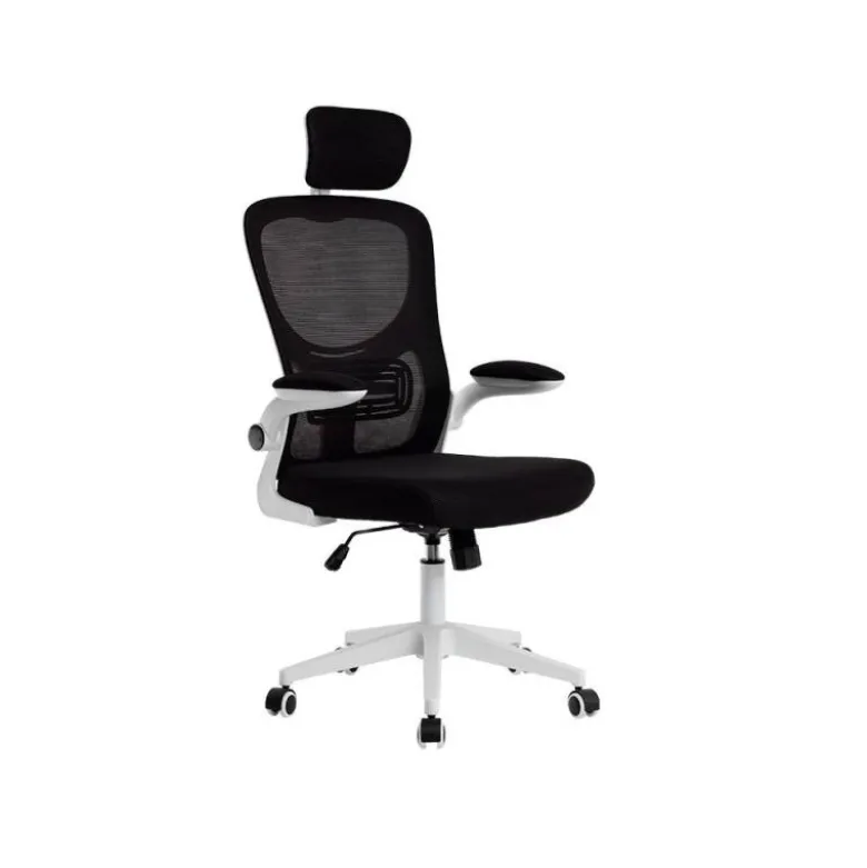 SILLA Q-CONNECT ERGONOMICA PAL ERMO MALLA BASE NYLON ALT MAX 1300 ANC 610 PROF 600 RUEDAS PREMIUM COLOR BLANCO NEGRO