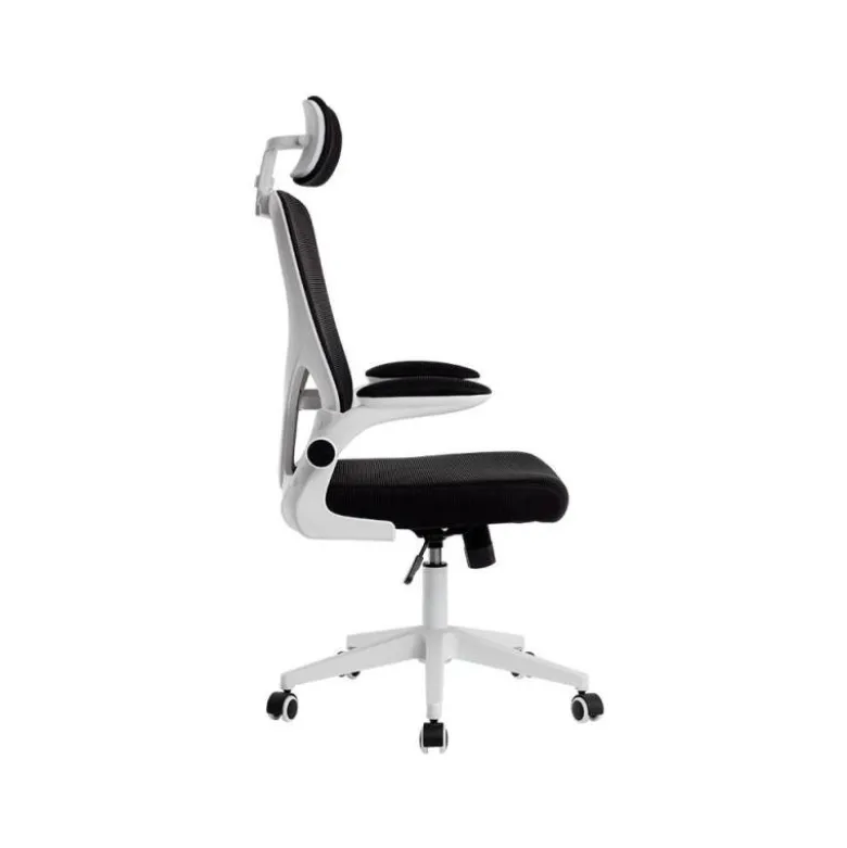 SILLA Q-CONNECT ERGONOMICA PAL ERMO MALLA BASE NYLON ALT MAX 1300 ANC 610 PROF 600 RUEDAS PREMIUM COLOR BLANCO NEGRO