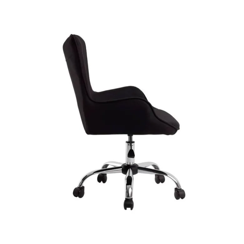 SILLA Q-CONNECT ESCRITORIO MES SINA BASE METALICA ALT MAX 960 ANC 570 PROF 620 RUEDAS PREMIUM COLOR NEGRO