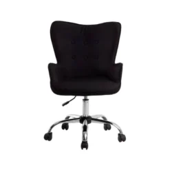 SILLA Q-CONNECT ESCRITORIO MES SINA BASE METALICA ALT MAX 960 ANC 570 PROF 620 RUEDAS PREMIUM COLOR NEGRO