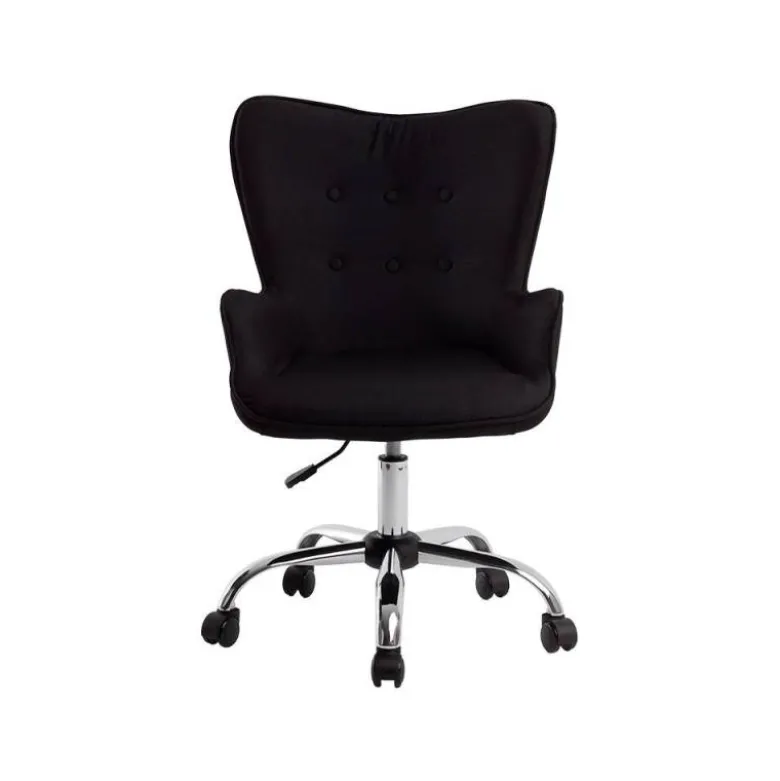 SILLA Q-CONNECT ESCRITORIO MES SINA BASE METALICA ALT MAX 960 ANC 570 PROF 620 RUEDAS PREMIUM COLOR NEGRO