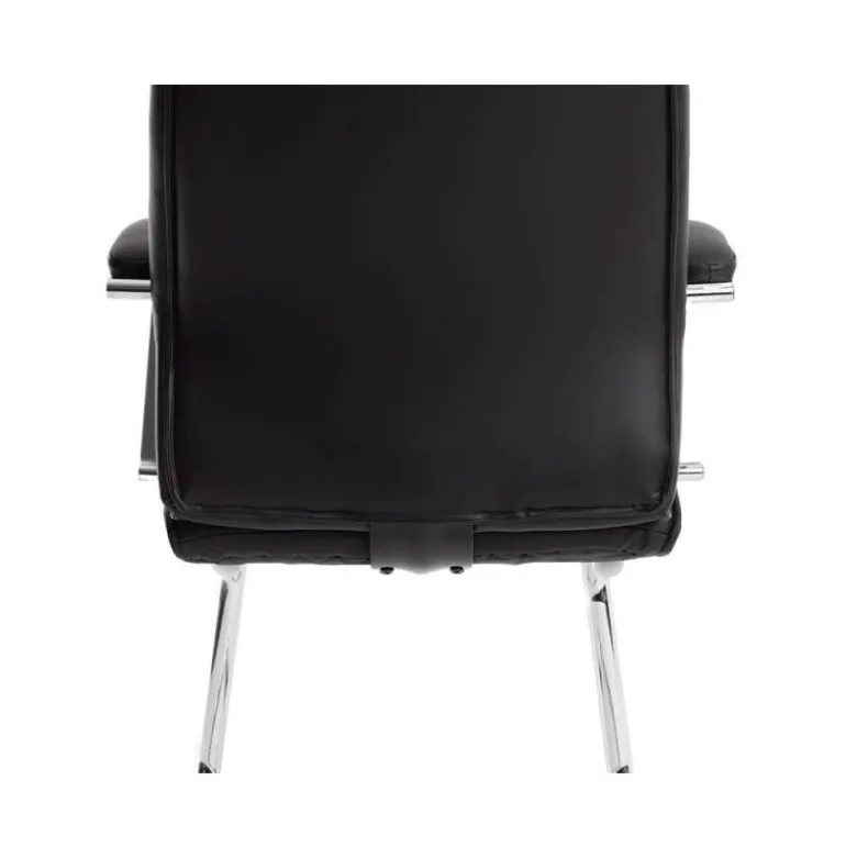 SILLA Q-CONNECT ESCRITORIO MOD ENA SIMIL PIEL BASE METALICA ALT MAX 1050 ANC 630 PROF 650 COLOR NEGRO
