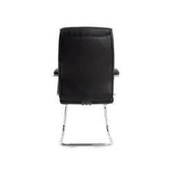 SILLA Q-CONNECT ESCRITORIO MOD ENA SIMIL PIEL BASE METALICA ALT MAX 1050 ANC 630 PROF 650 COLOR NEGRO