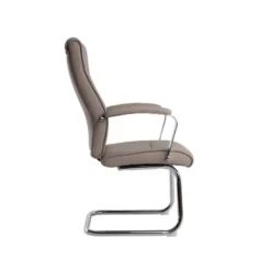 SILLA Q-CONNECT ESCRITORIO MOD ENA SIMIL PIEL BASE METALICA ALT MAX 1050 ANC 630 PROF 650 COLOR GRIS