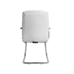SILLA Q-CONNECT ESCRITORIO PIA VE SIMIL PIEL BASE METALICA ALT MAX 1050 ANC 610 PROF 680 COLOR BLANCO