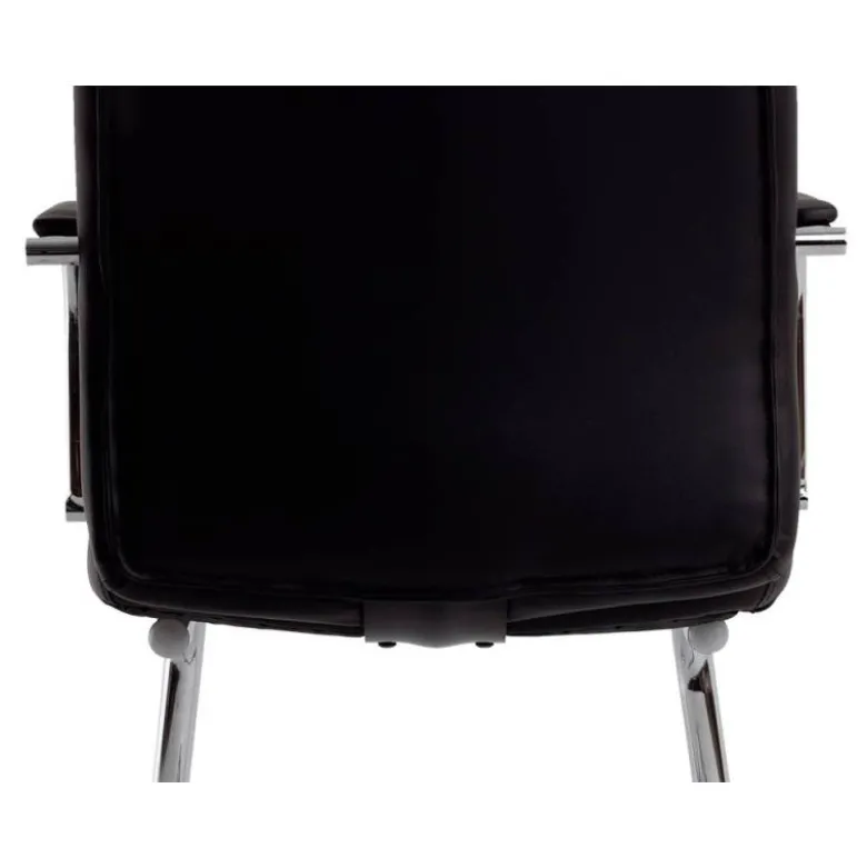 SILLA Q-CONNECT ESCRITORIO PIA VE SIMIL PIEL BASE METALICA ALT MAX 1050 ANC 610 PROF 680 COLOR NEGRO
