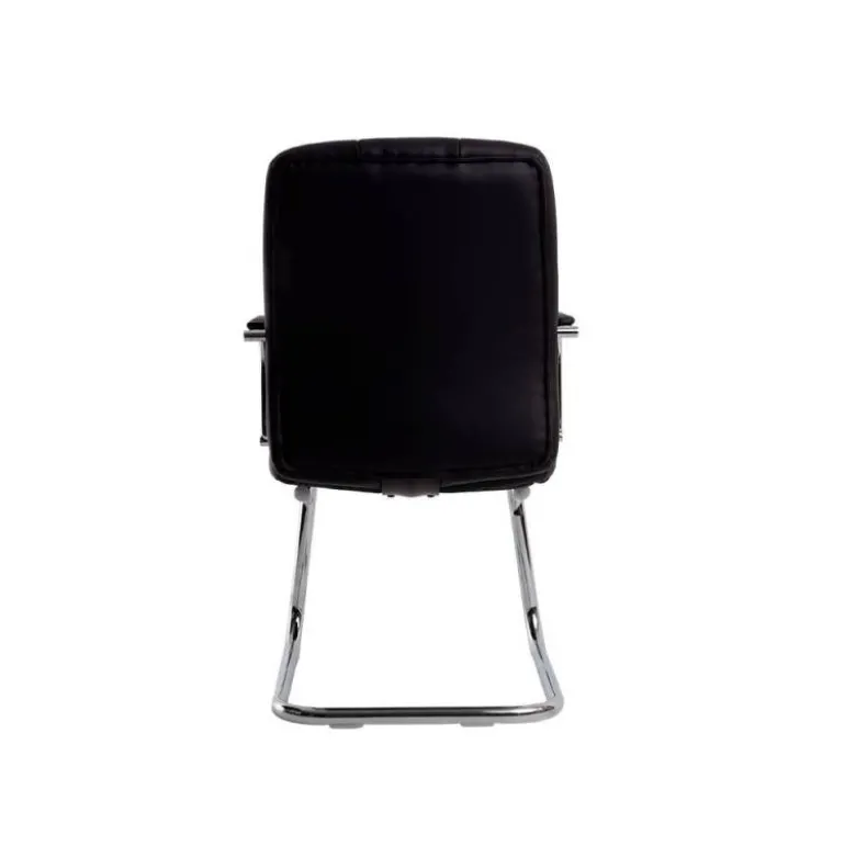 SILLA Q-CONNECT ESCRITORIO PIA VE SIMIL PIEL BASE METALICA ALT MAX 1050 ANC 610 PROF 680 COLOR NEGRO