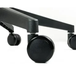 SILLA Q-CONNECT OFICINA ALBA MALLA BASE METALICA ALT MAX 1110 ANC 610 PROF 580 RUEDAS PREMIUM COLOR NEGRO AZUL