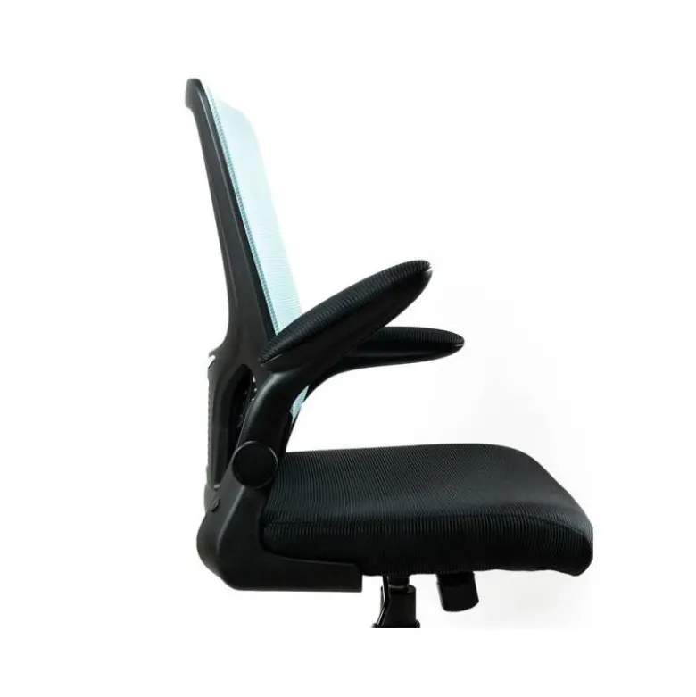 SILLA Q-CONNECT OFICINA ALBA MALLA BASE METALICA ALT MAX 1110 ANC 610 PROF 580 RUEDAS PREMIUM COLOR NEGRO AZUL