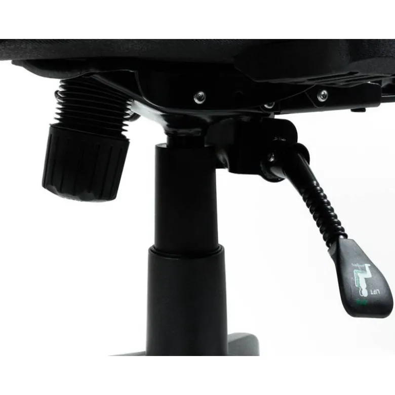 SILLA Q-CONNECT OFICINA ALBA MALLA BASE METALICA ALT MAX 1110 ANC 610 PROF 580 RUEDAS PREMIUM COLOR NEGRO AZUL