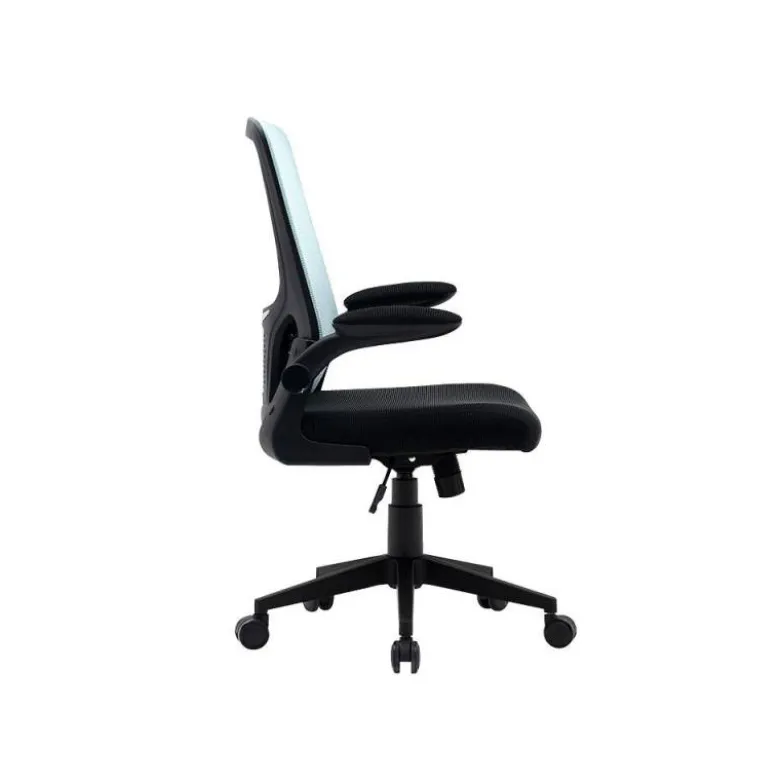 SILLA Q-CONNECT OFICINA ALBA MALLA BASE METALICA ALT MAX 1110 ANC 610 PROF 580 RUEDAS PREMIUM COLOR NEGRO AZUL