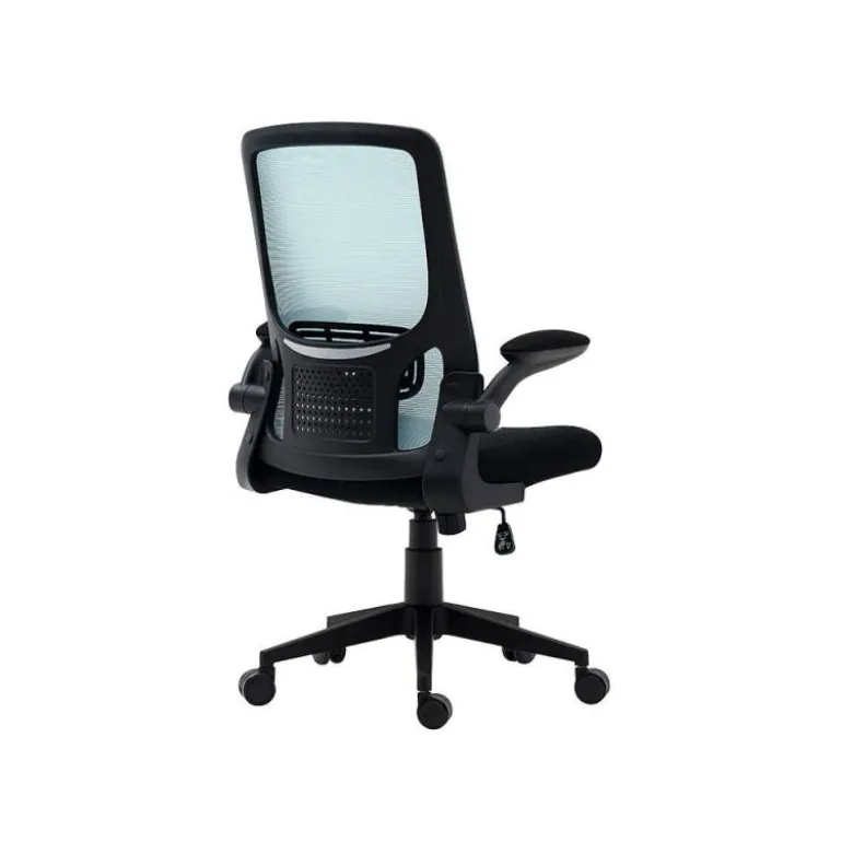 SILLA Q-CONNECT OFICINA ALBA MALLA BASE METALICA ALT MAX 1110 ANC 610 PROF 580 RUEDAS PREMIUM COLOR NEGRO AZUL
