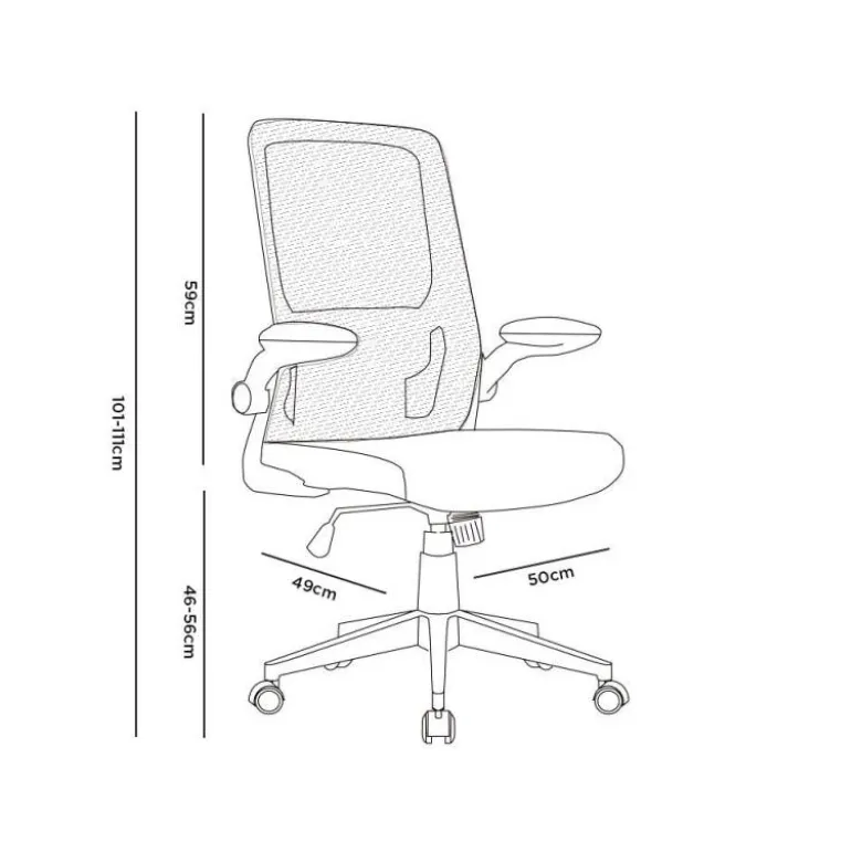 SILLA Q-CONNECT OFICINA ALBA MALLA BASE METALICA ALT MAX 1110 ANC 610 PROF 580 RUEDAS PREMIUM COLOR NEGRO AZUL