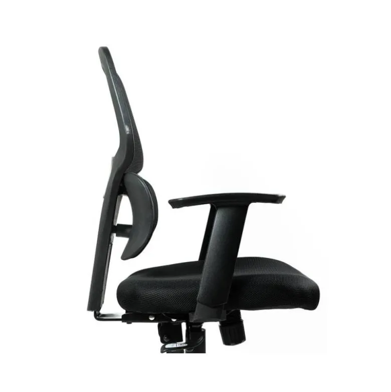 SILLA Q-CONNECT OFICINA ANCONA MALLA BASE METALICA ALT MAX 1110 ANC 660 PROF 590 RUEDAS PREMIUM COLOR NEGRO