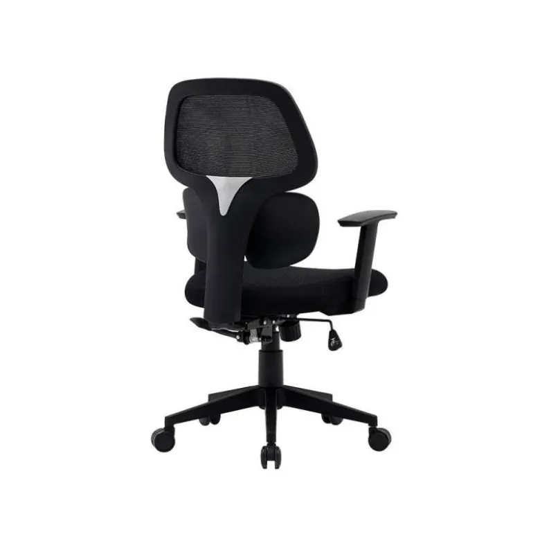 SILLA Q-CONNECT OFICINA ANCONA MALLA BASE METALICA ALT MAX 1110 ANC 660 PROF 590 RUEDAS PREMIUM COLOR NEGRO
