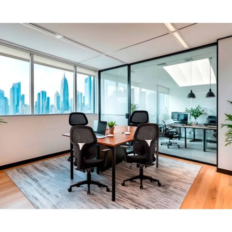 SILLA Q-CONNECT OFICINA ANCONA MALLA BASE METALICA ALT MAX 1110 ANC 660 PROF 590 RUEDAS PREMIUM COLOR NEGRO