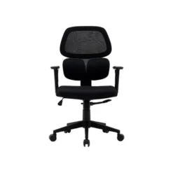 SILLA Q-CONNECT OFICINA ANCONA MALLA BASE METALICA ALT MAX 1110 ANC 660 PROF 590 RUEDAS PREMIUM COLOR NEGRO