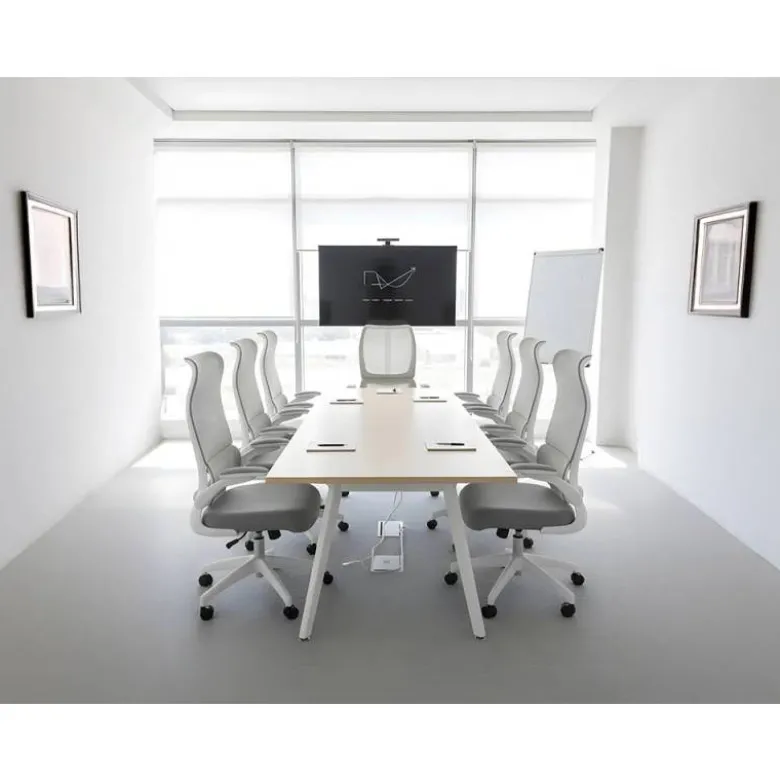 SILLA Q-CONNECT OFICINA CATANIA MALLA ALT MAX 1230 MM ANC 510 MM PROF 490 MM RUEDAS PREMIUM COLOR GRIS BLANCO