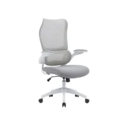 SILLA Q-CONNECT OFICINA CATANIA MALLA ALT MAX 1230 MM ANC 510 MM PROF 490 MM RUEDAS PREMIUM COLOR GRIS BLANCO
