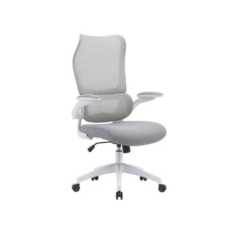 SILLA Q-CONNECT OFICINA CATANIA MALLA ALT MAX 1230 MM ANC 510 MM PROF 490 MM RUEDAS PREMIUM COLOR GRIS BLANCO