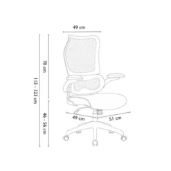 SILLA Q-CONNECT OFICINA CATANIA MALLA ALT MAX 1230 MM ANC 510 MM PROF 490 MM RUEDAS PREMIUM COLOR GRIS BLANCO