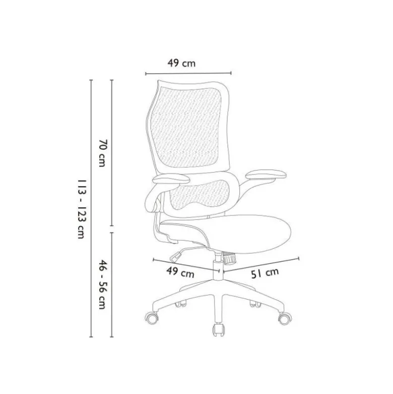 SILLA Q-CONNECT OFICINA CATANIA MALLA ALT MAX 1230 MM ANC 510 MM PROF 490 MM RUEDAS PREMIUM COLOR GRIS BLANCO