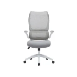 SILLA Q-CONNECT OFICINA CATANIA MALLA ALT MAX 1230 MM ANC 510 MM PROF 490 MM RUEDAS PREMIUM COLOR GRIS BLANCO