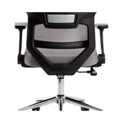 SILLA Q-CONNECT OFICINA LUCCA MALLA BASE METALICA ALT MAX 1090 ANC 700 PROF 650 RUEDAS PREMIUM COLOR NEGRO GRIS