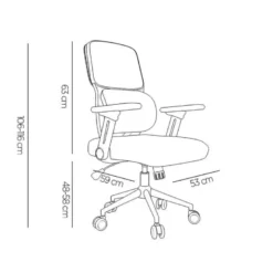 SILLA Q-CONNECT OFICINA LUCCA MALLA BASE METALICA ALT MAX 1090 ANC 700 PROF 650 RUEDAS PREMIUM COLOR BLANCO GRIS AZUL