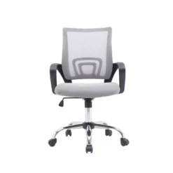SILLA Q-CONNECT OFICINA SIENA MALLA BASE METALICA ALT MAX 1000 ANC 560 PROF 570 RUEDAS PREMIUM COLOR BLANCO GRIS